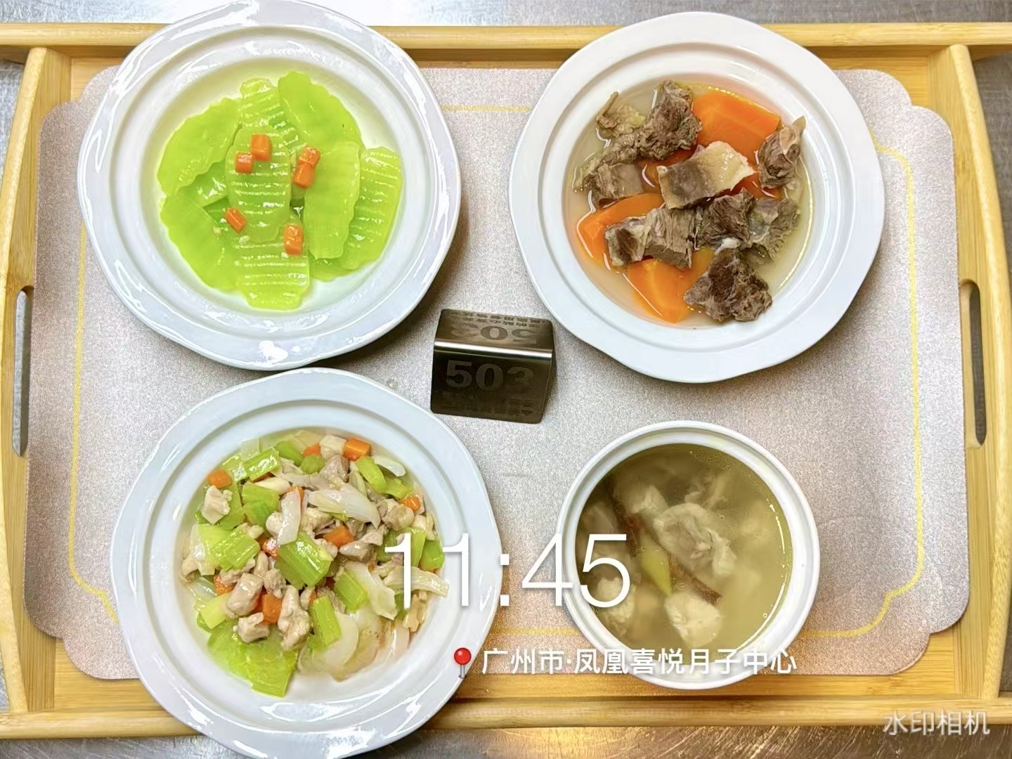 荤素搭配的月子餐食示意